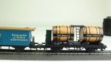 Märklin 44140 Set 3 K.W.St.E.: Wijnwagen, lage bakwagen met hout, gesloten goederenwagen - Img 2