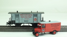 Märklin MUS1987 Museumwagen 1999 Wagenset Wurttembergische Landessparkasse wagen en auto