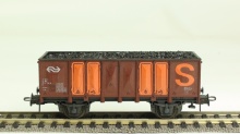 Roco 4311A Hoge bakwagen NS met oranje vlakken S 136-6 gebruikt