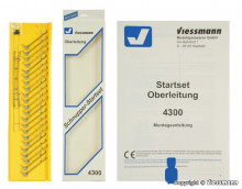 VIESSMANN 4300 Startset N bovenleiding voor ovaal 120x54 cm. 22 masten 22 rijdraden