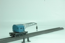 Märklin 4611 Kraanwagen Krupp blauw