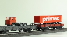 PRI 4594 Containerwagen met PRIMEX container en truck