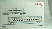 Märklin 47882 Set van twee goederenwagens SJ Nordwagen. Ketel en schuifwand - Img 2