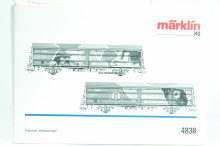Märklin 4838 Set van twee schuifwandwagens DSB - Img 2