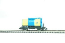 Roco 24025.2 Ketelwagen 2-asser MV geel blauwe band