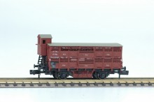 Fleischmann 8361K Gesloten veewagon, open planken Met remmershuis model NIEUW N (1:160) OVP