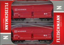 Fleischmann 852321 Twee Zelflosser Fals 183 SCHENKER rood DB NIEUW N (1:160) OVP