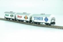 Minitrix 11053 Set van drie Nederlandse bierwagens- Grolsch pilsener, Grolsch bokbier en STENDER - Img 2