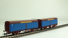 Roco 66054 Zeilwand NS set van 2 zeilwandwagons staaltransport NIEUW - Img 2