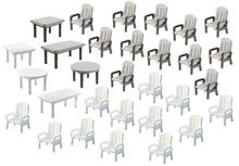 FALLER 180439 24 TUINSTOELEN EN 6 TAFELS