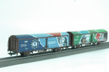 Märklin 4838 Set van twee schuifwandwagens DSB - Img 1