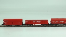 Märklin 82500 Vier wagens DB CARGO, EAOS Dm zijlosser, rongenwaqgen en huifwagen - Img 2