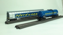 Märklin 47882 Set van twee goederenwagens SJ Nordwagen. Ketel en schuifwand