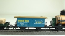 Märklin 44140 Set 3 K.W.St.E.: Wijnwagen, lage bakwagen met hout, gesloten goederenwagen - Img 4