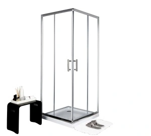 Cabina de dus patrata Square 80x80cm, sticla securizata, profil crom
