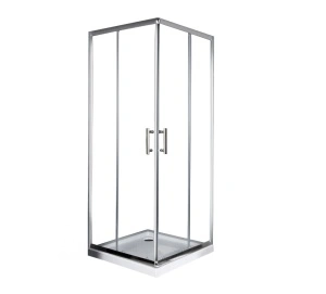 Cabina de dus patrata Square 80x80cm, sticla securizata, profil crom - Img 5