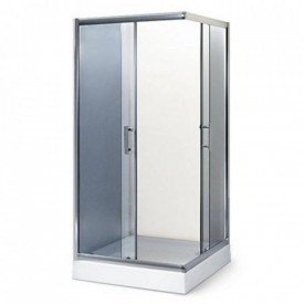 Cabina de dus patrata Square 90x90cm, sticla securizata, profil crom