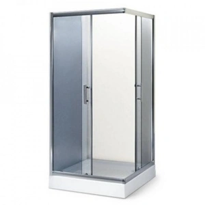Cabina de dus patrata Square 80x80cm, sticla securizata, profil crom - Img 6