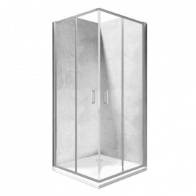 Cabina de dus patrata Square 90x90cm, sticla securizata, profil crom