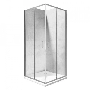 Cabina de dus patrata Square 80x80cm, sticla securizata, profil crom - Img 3
