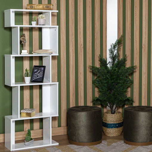 Biblioteca Piramida, Asos Home, alb, 60x24x160