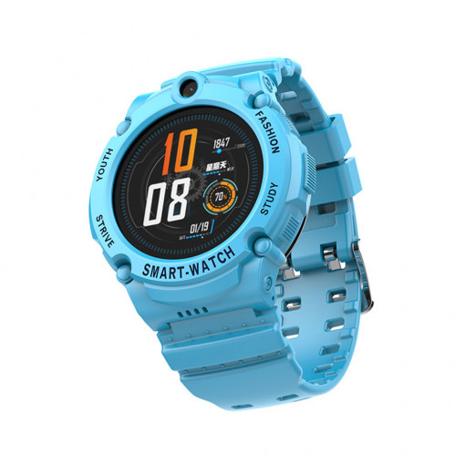 Ceas smartwatch copii cu GPS, rezistent la apa, Efour Tech FG-37, bleu