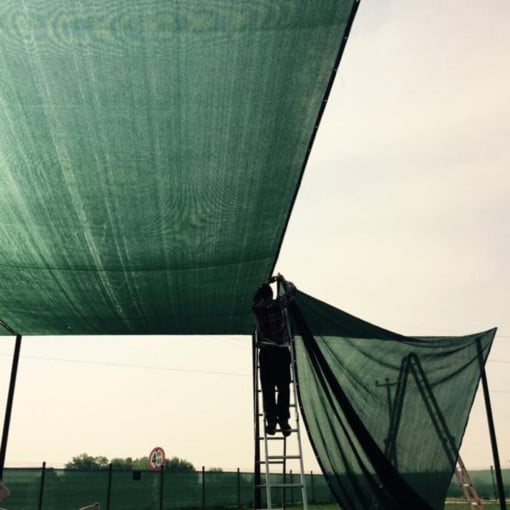 Prelata umbrire copertina plasa protectie solara cu orificii de prindere, verde, 2m x 6m