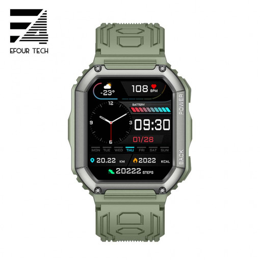 Smartwatch Efour Tech KR06, verde