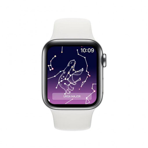Smartwatch I7 Pro Max, cu bluetooth, microfon, difuzor si ecran tactil, alb