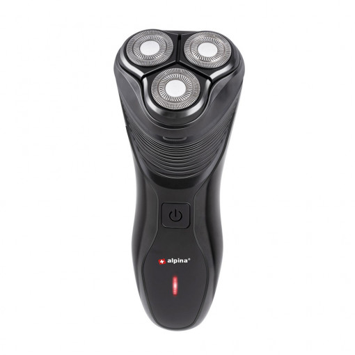 Aparat de ras barbierit Alpina cu 3 capete, 45 min autonomie, maner ergonomic, negru