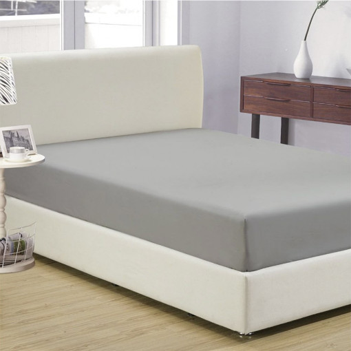 Husa de pat cu elastic Charme Blanc 160x200cm+30cm. culoare gri