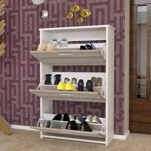 Pantofar hol intrare, 3 sertare cu 2 compartimente, Triplex, cordoba