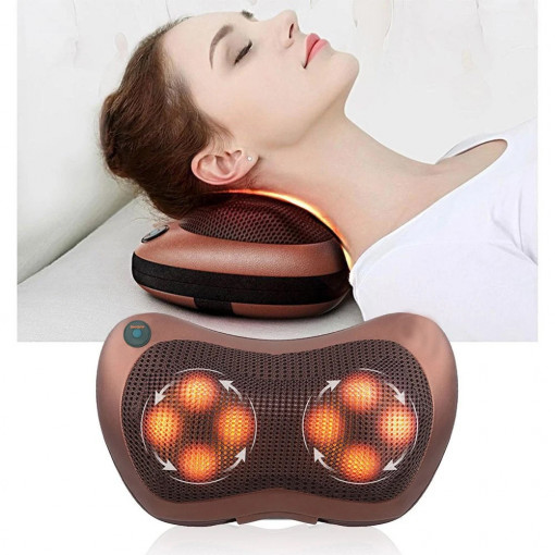 Perna electrica pentru masaj cervical, cu incalzire - Massage Pillow