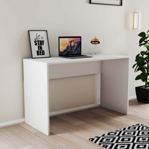 Birou lucru, practic si spatios, dimensiuni 120x75x51.5 cm, alb