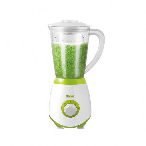 Blender stationar DSP KJ2093 cu 2 viteze si functie pulse, de 500W, 1.5l, verde