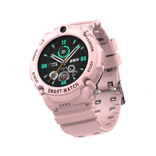 Ceas smartwatch copii cu GPS si cartela Efour Tech FG-37, roz