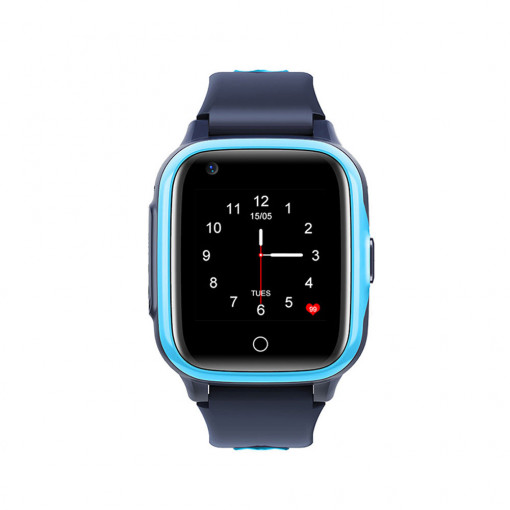 Ceas smartwatch copii cu GPS si slot SIM, rezistent la apa, Efour Tech FG-07, bleu