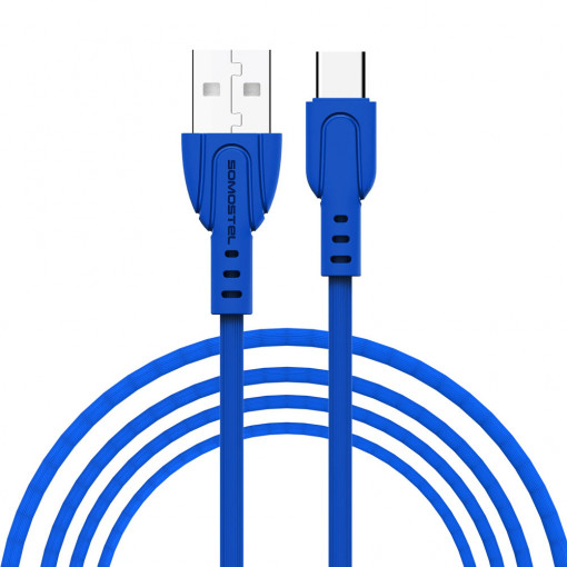 Cablu incarcare/date SMS-BP01, Type-C, Albastru