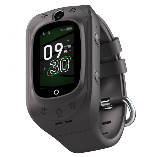 Ceas smartwatch copii cu GPS si cartela, rezistent la apa, Efour Tech FG-41, negru