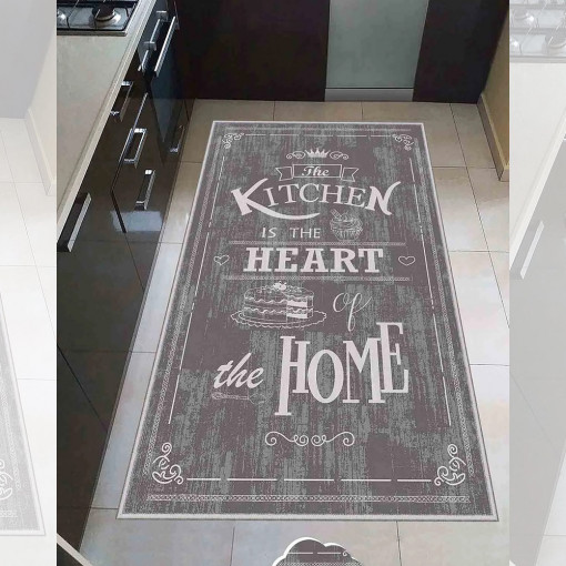 Covor bucatarie Kitchen is the heart of the home, multicolor antiderapant