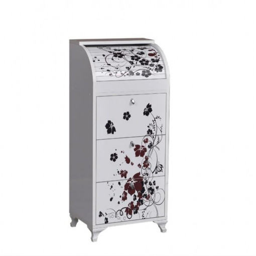 Dulap de bucatarie, model cu frunze Asos Home, pal melaminat, 108x33x45cm