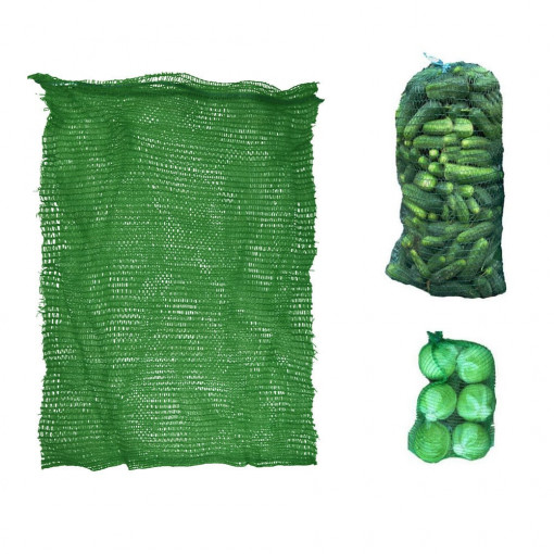 Saci plasa raschel 40KG, verde, 50x80cm, set 100 bucati
