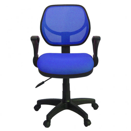 Scaun birou ergonomic, Relax, rotativ, reglabil, spatar din plasa, albastru