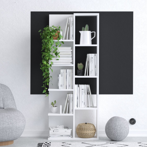 Biblioteca de culoare alba, Cara, 60 X 150 X 15 cm
