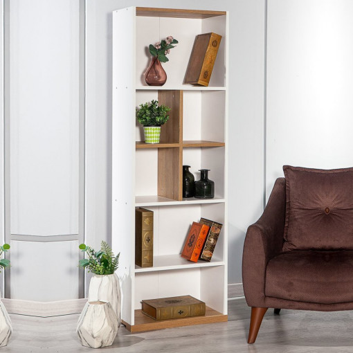 Biblioteca Eva Plus, ArteNova, alb, 58x174x31cm