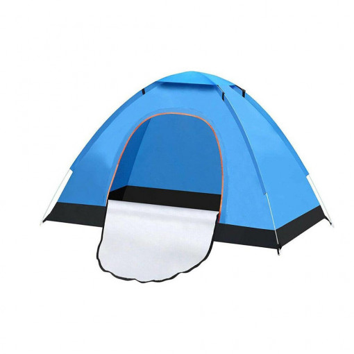 Cort camping pentru 4 persoane cu instalare automata, impermeabil, albastru