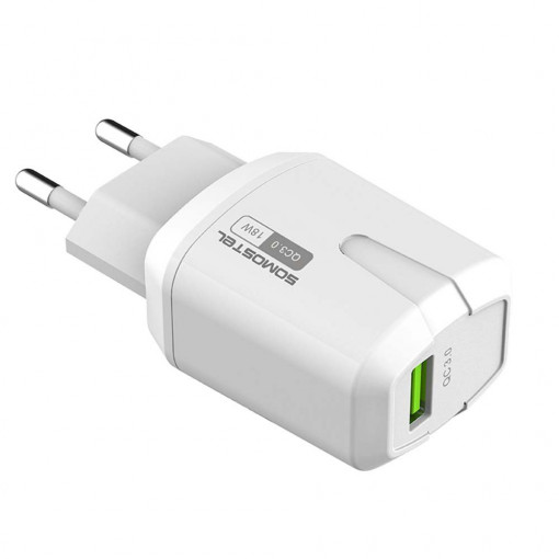 Incarcator retea SMS-Q02, Lightning, Alb