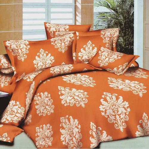 Lenjerie de pat pentru 2 persoane, 4 piese, Rabat Finet King Size Orange Leaf