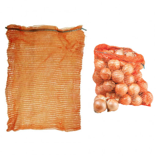 Saci plasa raschel 10KG, portocaliu, 33x47cm, set 100 bucati