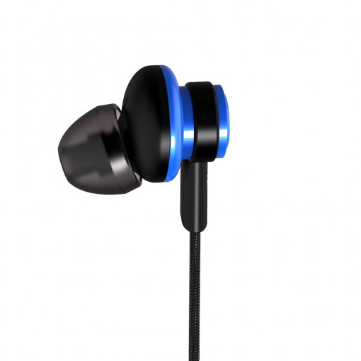 Casti audio magnetice, in-ear, SMS-CK10, conector jack standard de 3.5mm, albastre